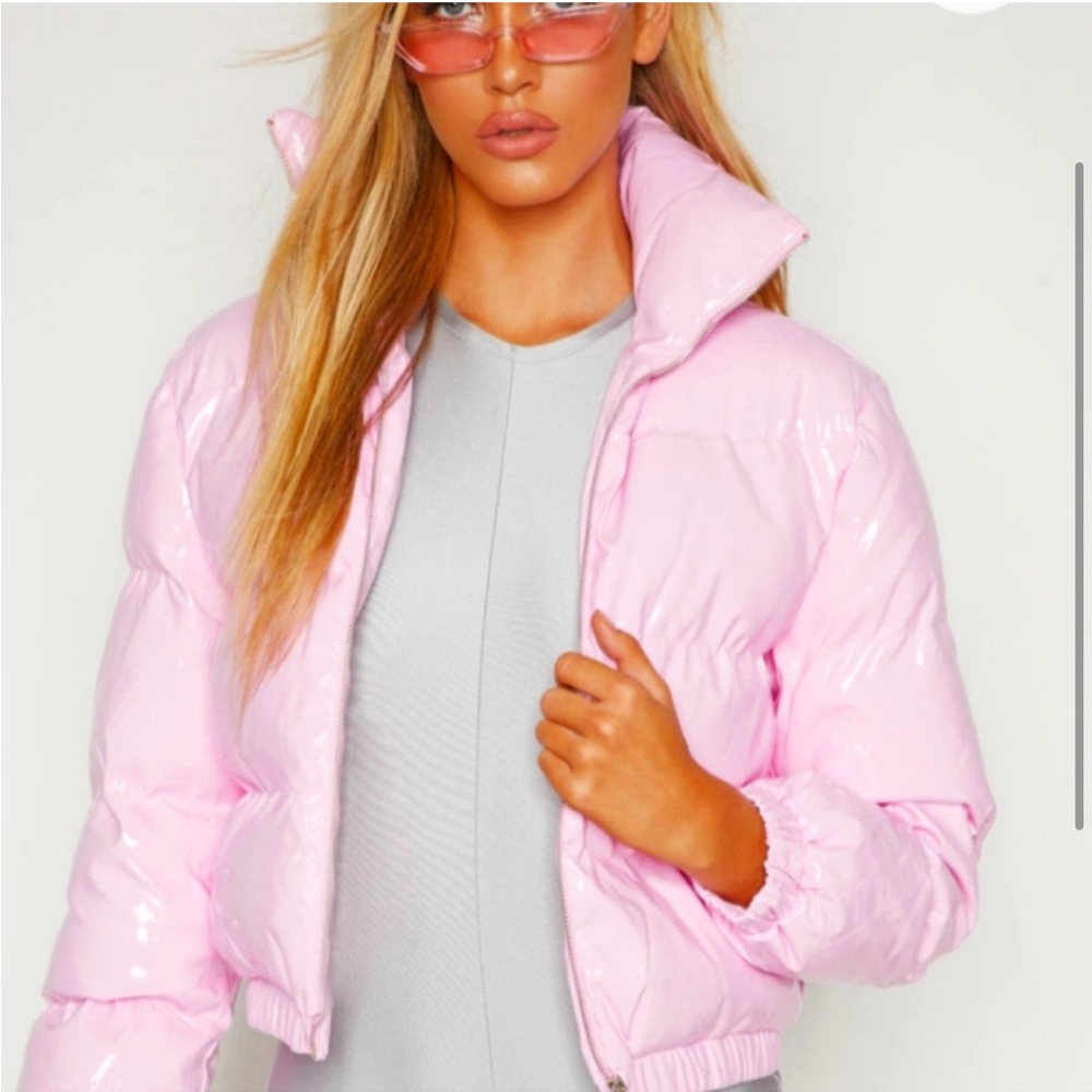 Pretty Little Things Pink Puffer Vinyl Jacket